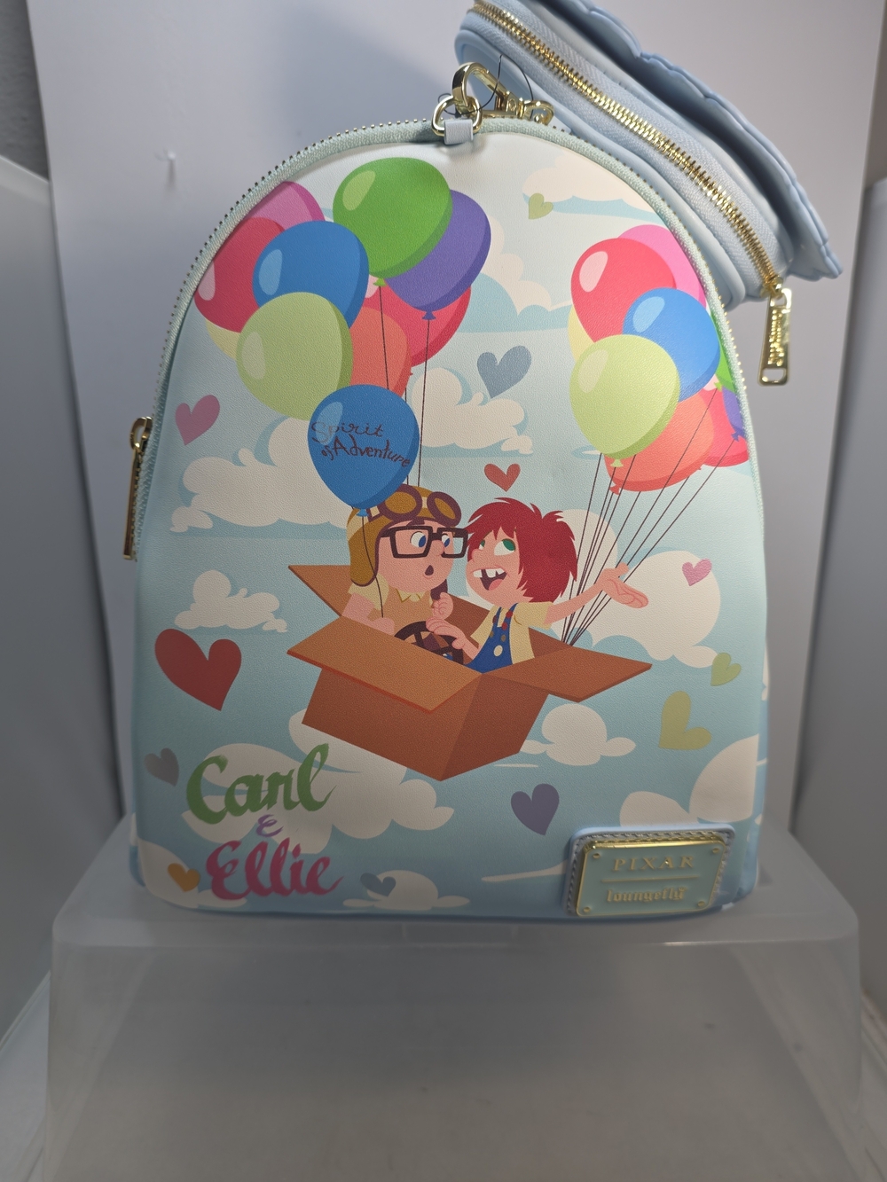 Loungefly Disney Pixar Carl & Ellie Mini Backpack W/ Coinp Purse NWT
